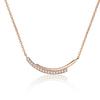 Elegant Champagne Gold Moissanite Necklace Women Sterling Leaf Pendant Minimalist Linear Chain Lightweight Daily