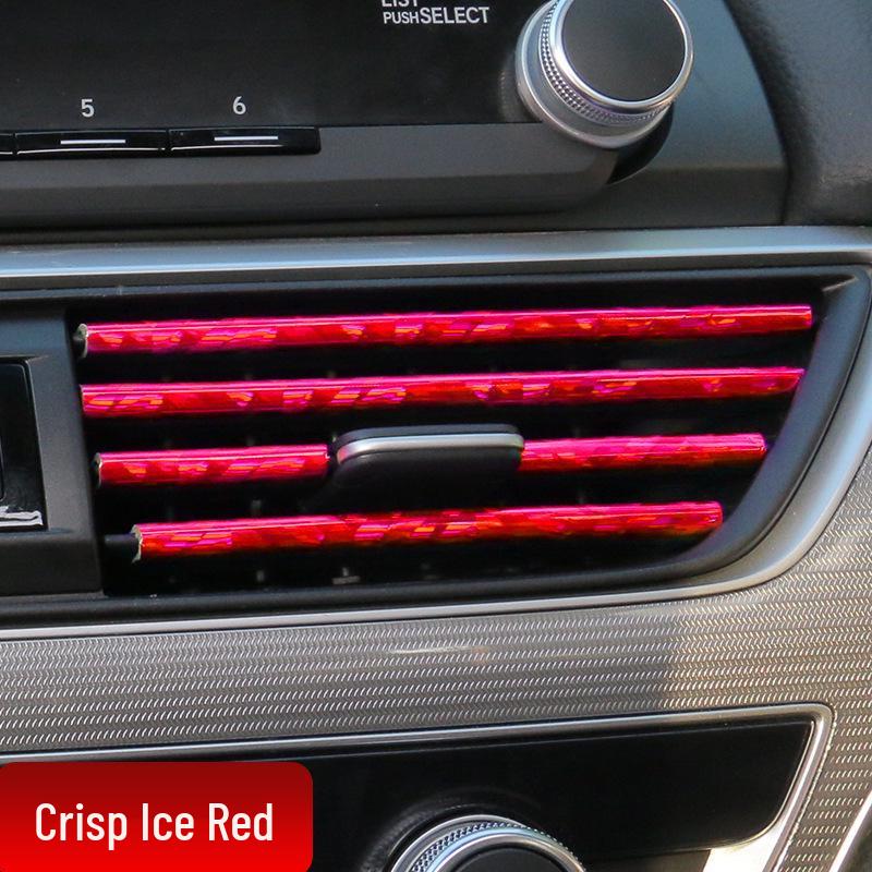 U-Shaped Decorative Car Air Vent Clip: Electroplated Bright Strip for Creative Interior Modification