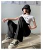 2024 Spring/Summer Maternity Wide-Leg Ice Silk Pants - Breathable, Lightweight, Loose Fit