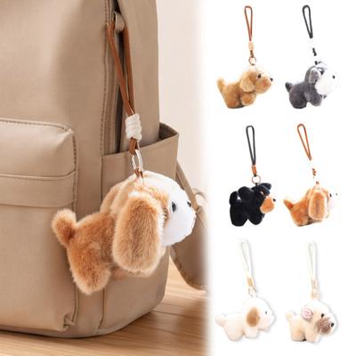 Cute Dog Plush Keychain, Small Stuffed Animal Pendant for Bag Backpack Purse, Soft Puppy Key Ring Charm, Gift for Dog Lovers