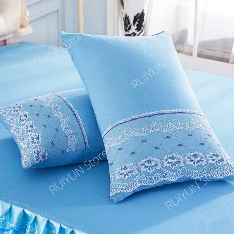 Princess Lace Bed Skirt Floral Embroidery Bed Skirt Non-slip Bed Cover Queen King Bedspread Bedding Mattress Cover Bedding Decor