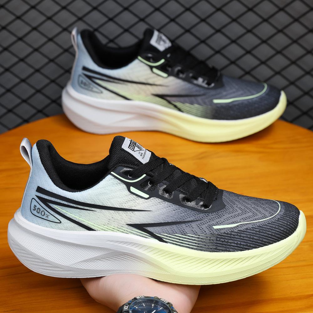 Summer New Cold Bonding Process Ultra-light Thick-soled Ice Silk Mesh Breathable Couple Running Shoes Men's Shoes Trendy Women's Shoes