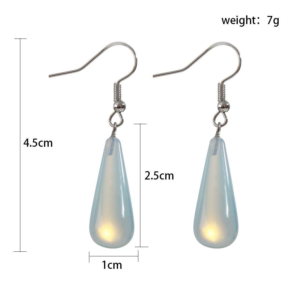 1 Pair Women Girl Natural Stone Hook Earrings Opal Earring Fashion Jewelry Gift