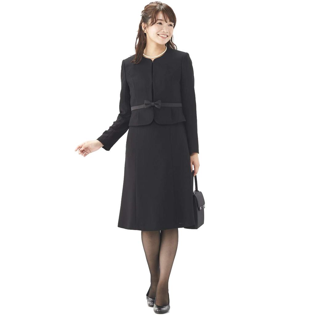 Black Formal Mourning Open Front Ensemble [Regina Porte] Clothes, Washable, (net-111 No. 17)