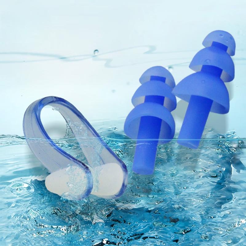 Silicone Swimming Nose Clip and Earplug Set