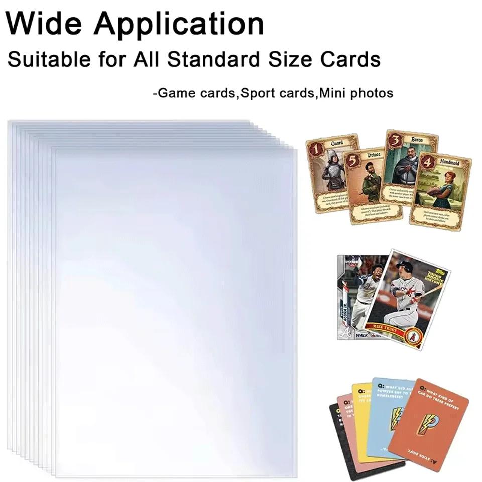 Non-Toxic 100/300Pcs Soft Transparent Card Sleeves Premium Clear Plastic Sleeves Playing Games Collectible Card Protector Cards Sleeves