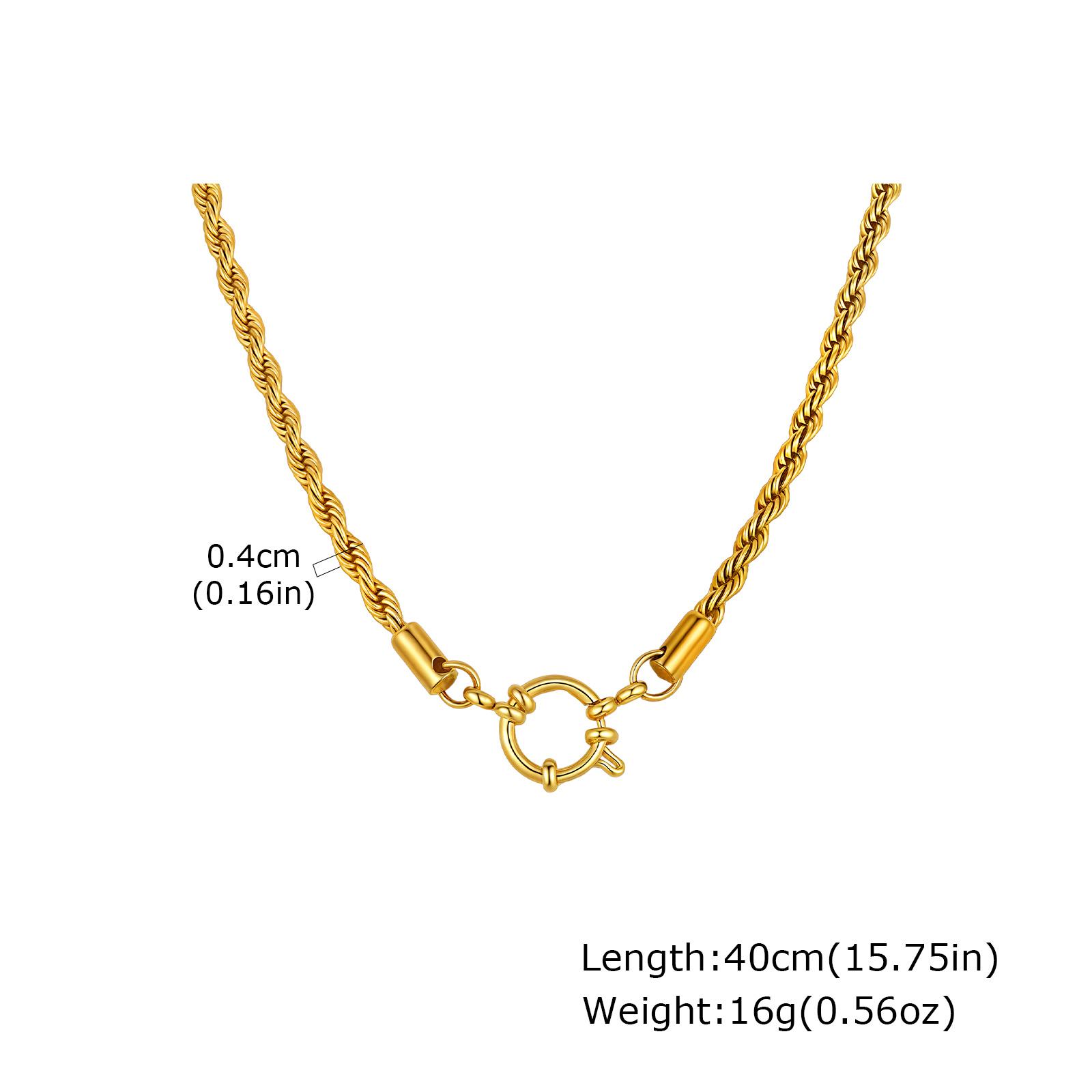 

Vnox Stainless Steel Minimalist Chain Necklace, Round Clasp Drop Rope NK Paper Clip Chain, Elegant Jewelry Gifts