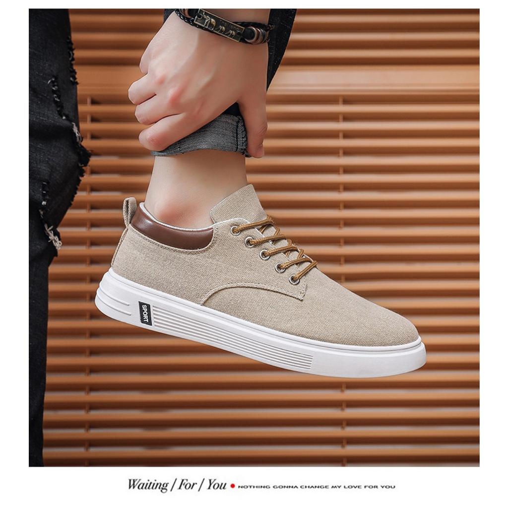 Spring New Breathable Men's Canvas Shoes, Casual Men's Shoes Student Shoes, Youth Tide Board Shoes Hong Kong Style Cloth Shoes