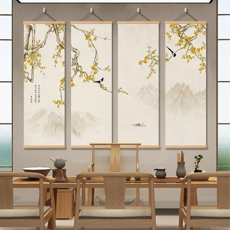 Traditionelle chinesische Landschaftsmalerei, klassische Kunst, Wandbild, Poster, Leinwand