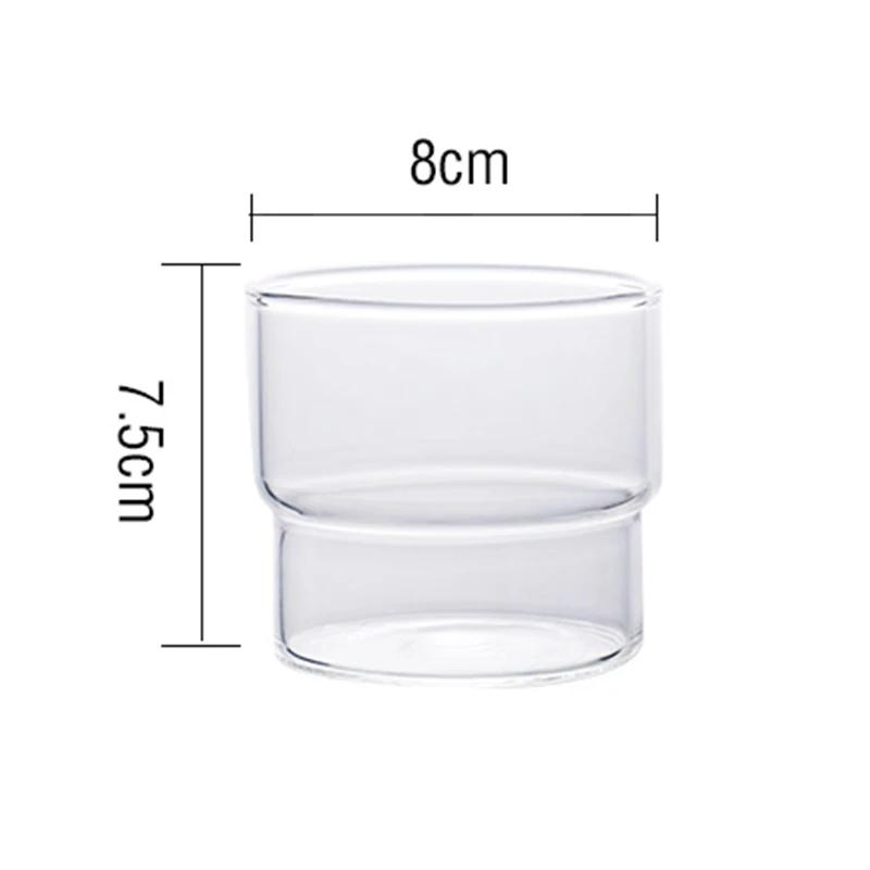 1PCS Creative Style Glass Coffee Smoothie Cup Heat-Resistant Drink Cup Transparent Glassware Whisky Beer Fruit Bubble Water