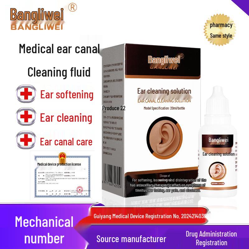 20ml Medical-Grade Ear Canal Cleaning Solution for Tinnitus, Vertigo, Earache, Cerumen Care