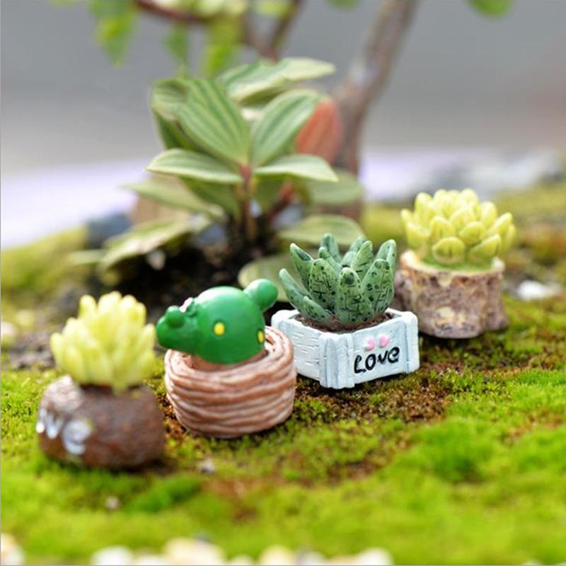 Lifelike Mini Artificial Fleshy Cactus Plant Landscape Decorative Potted Plants