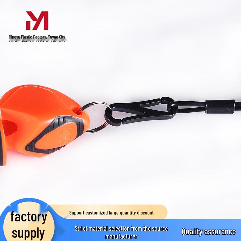 Adjustable Anti-Lost Black Whistle Sports Referee Lanyard