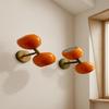 Mid Century - Orange Color  Wall Sconces Diabolo Design Pair Hard Wired