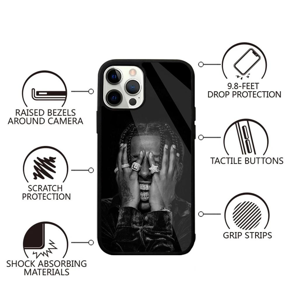 Rapper ASAP Rocky Handyhülle Für iPhone 16,15,14,13,12,11,Plus,Pro,Max,Mini Magsafe Magnetische Kabellose Ladung