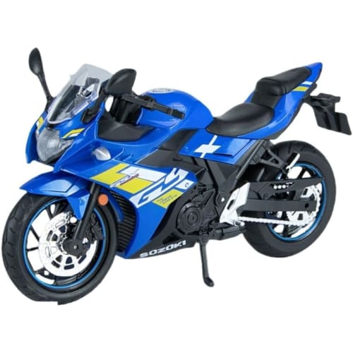 MLTUN MAKAN 1:12 GSX-250R Motorcycle Proportional Model, Diecast Metal Model for Collection, Gift (Blue)