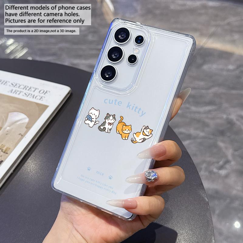 Clean and concise image Phone Case for Samsung A24 A25 A26 A31 A32 A33 A34 A35 A51 A53 A54 A71 A72 A73 Transparent Soft Covers