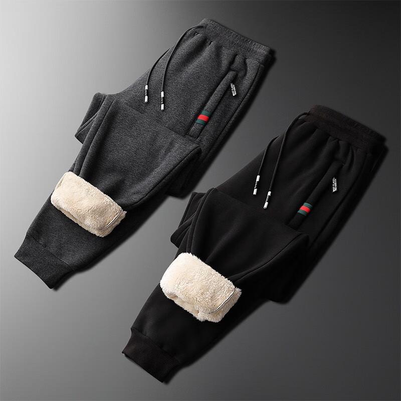 Warme Herren-Fleecehose aus Lammwollmischung