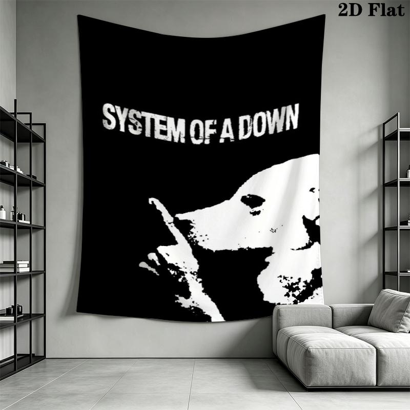 system of a down Wall Tapestry Aesthetic Wall Hanging Printed Fabric Blanket Decorative Tapestries for Bedroom Living Room Home Decor