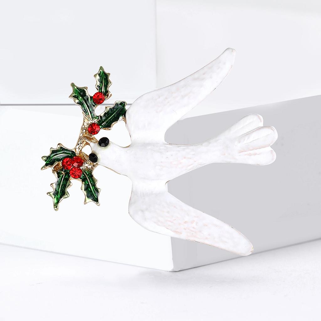 Strass Ukrainische Friedenstaube Broschen für Frauen Unisex Tier Vogel Anstecknadeln Event Lustig Luxus Geschenke Neues Jahr Freunde Dekoration