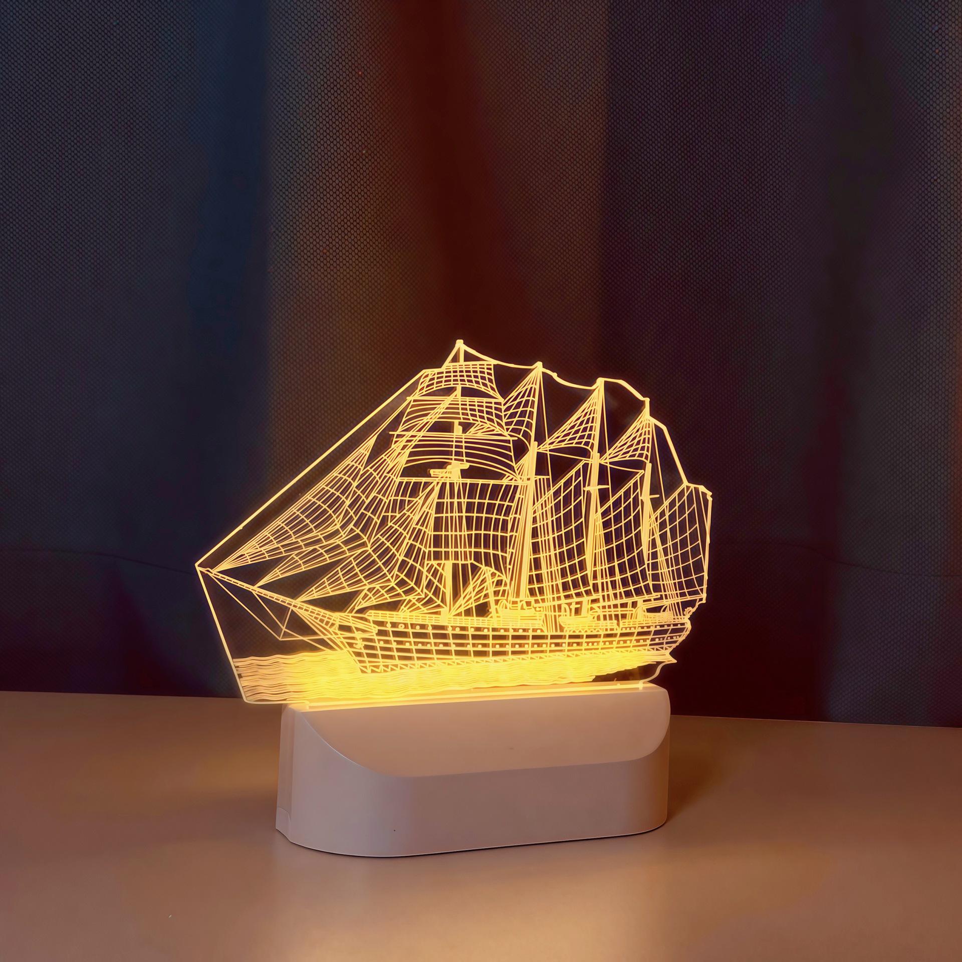 

Cartoon LED Night Light: Kids Acrylic Atmosphere Lamp