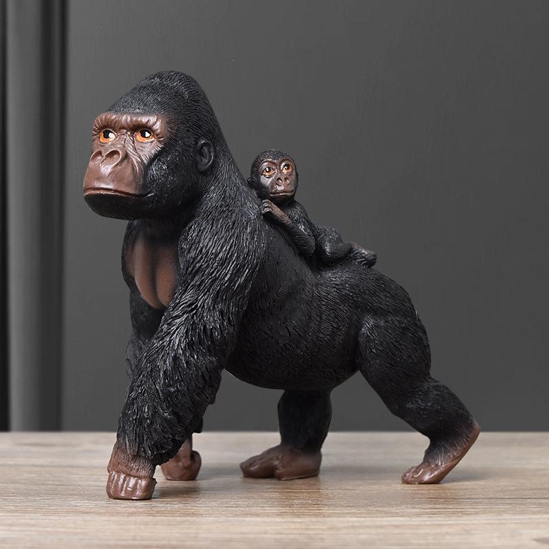Resin Handicrafts Simulation Animal Sculpture Orangutan Monkey Parent-child Statue Decorative Figurines Home Decoration