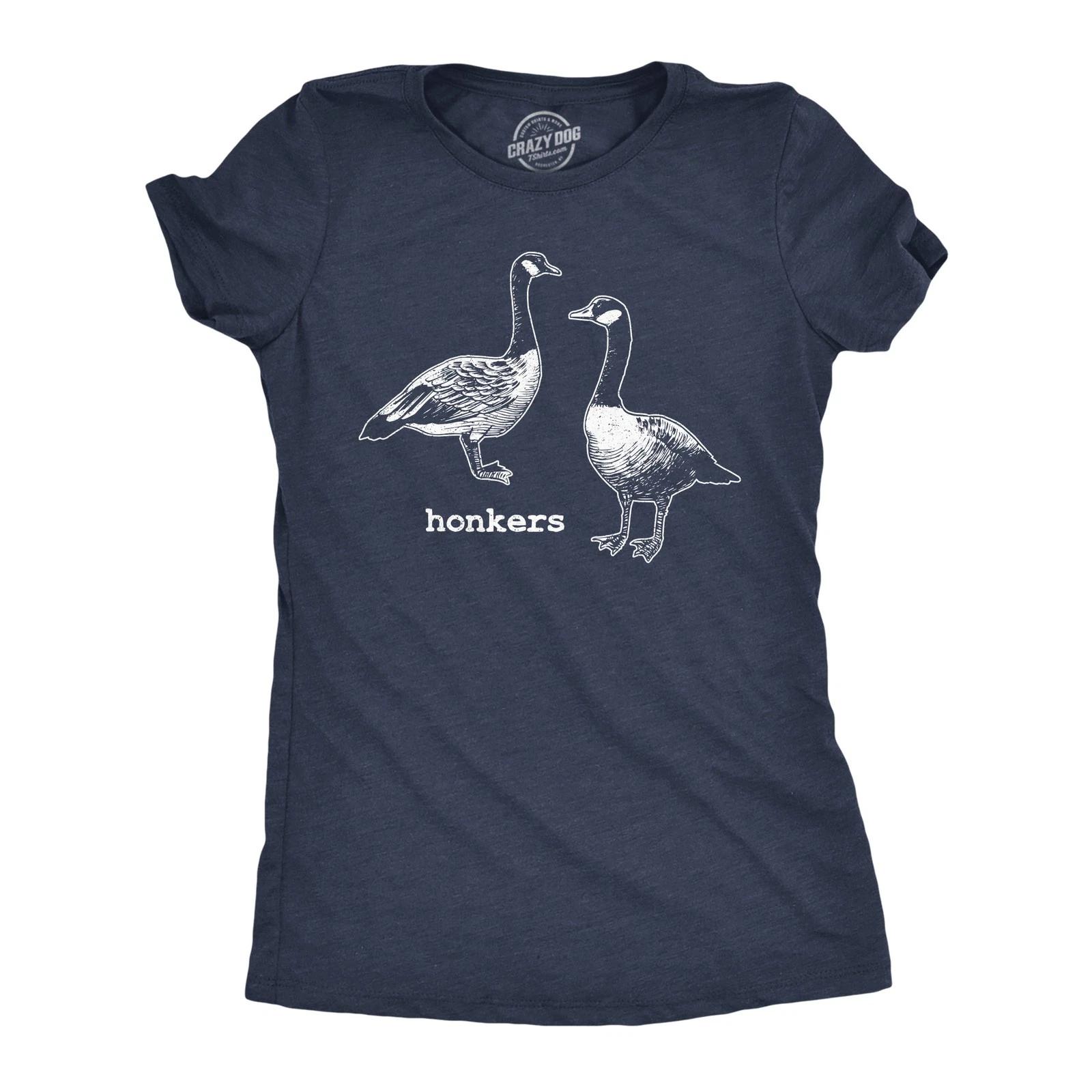 Womens Funny T Shirts Honkers Sarcastic Goose Graphic Tee for Ladies XXXXL