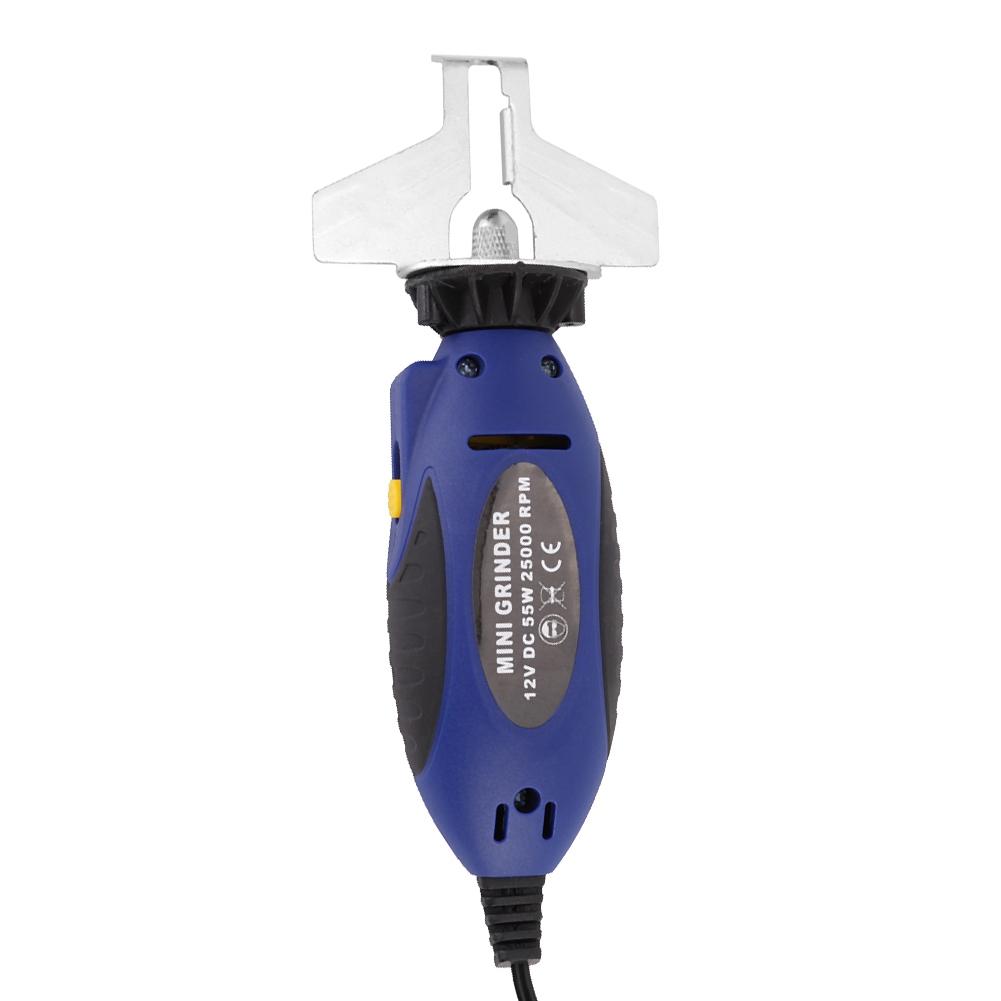 12V Electric Chainsaw Chain Sharpener, Manual Sharpener with 3 Grinding Wheels for 4mm, 4.8mm and 5.5mm Chains
