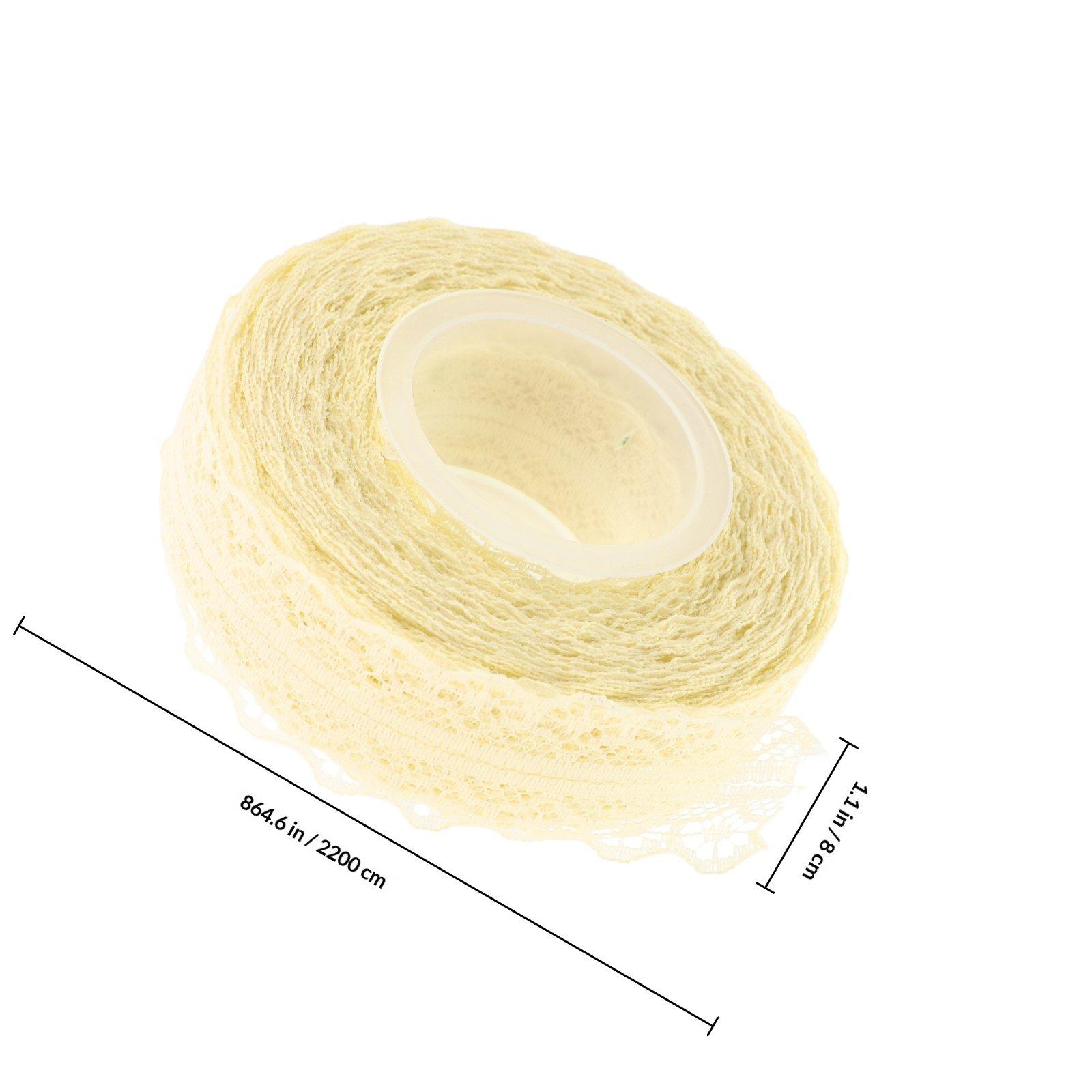 

Elegant Hollow Lace Ribbon Bulk Roll for DIY Crafts Wedding Party Decorations Present Wrapping Cake Boxes Flower Bouquets other бежевый