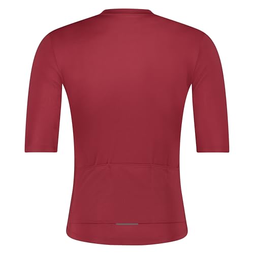 Shimano Element Short Sleeve Cycling Jersey, Red, XS (European Size), Recommended Height: 157-167cm
