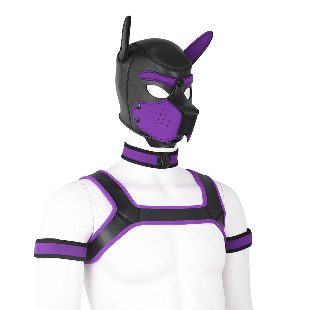 Erotic Adult Toys Set: Dog Headgear, Armband, Chest Strap, Neck Collar, Costume Props