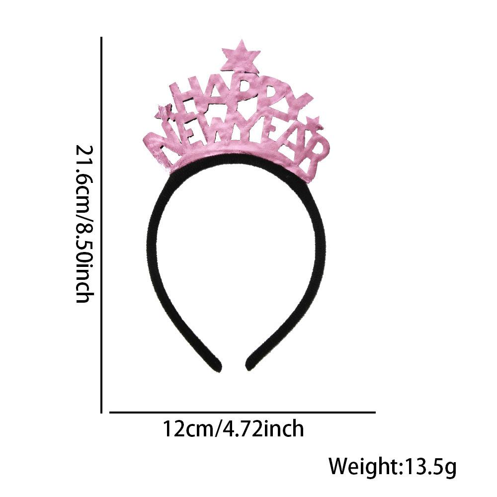 

Black Gold Hair Band Decorative 2026 Celebration Headband New Year S Eve Headband Comfortable Holidays Hair Accessory For New