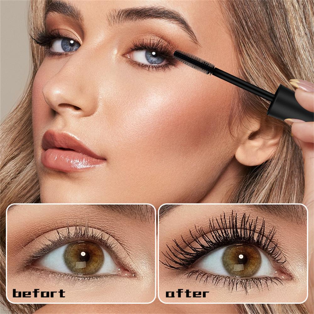 4D Waterproof Dense Curl Black Mascara Thickening and Long Curl Long Mascara Eye Makeup Stage Makeup Sensation