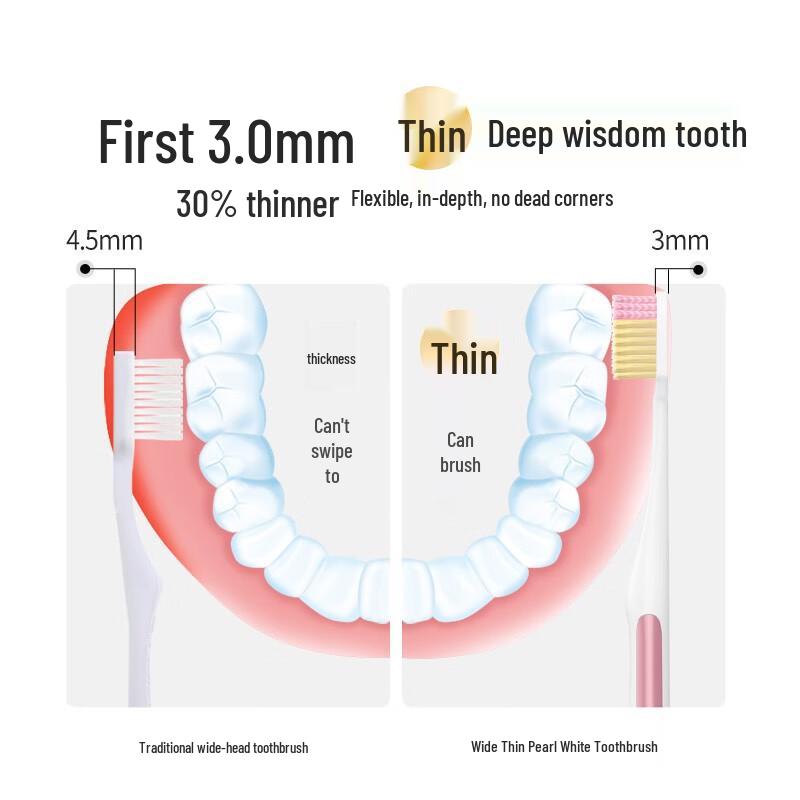 Lion Fine Tooth Clean Wide Thin Volcanic Charcoal Toothbrush 2-Pack with Mint Toothpaste