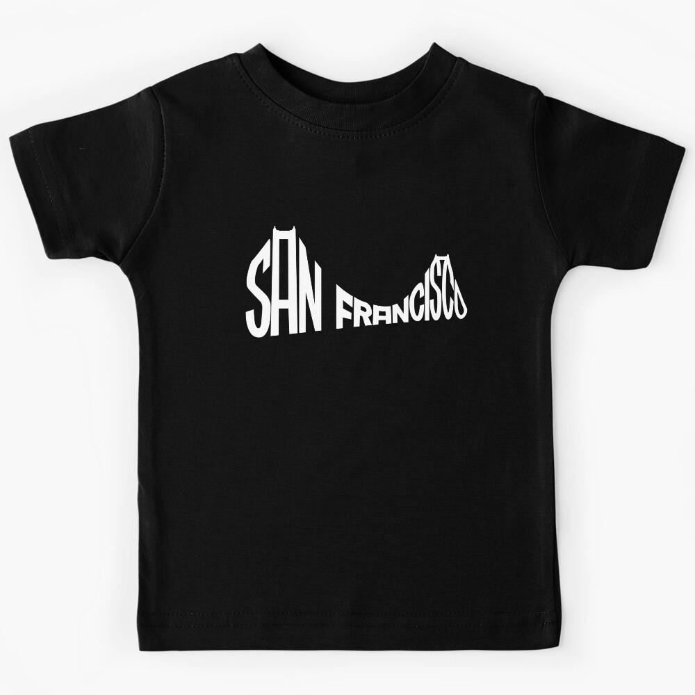 San Francisco Souvenir Golden Gate Bridge USA Typography Kids T-Shirt 110