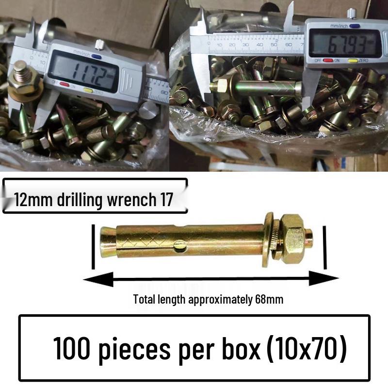 National Standard M6-M12 Expansion Bolts & Screws: Iron-plated, Galvanized, and Explosion Bolts