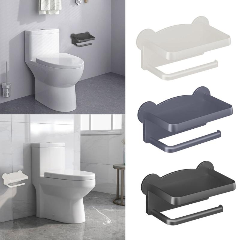 Stanzen freies Wandmontage-Gewebehalter mit Telefonablage Multifunktionales Geweberegal 3 Farben zur Auswahl für Waschraum