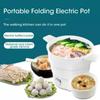 110V 220V Foldable Mini Electric Hot Pot Multifunction Cooker Steamer Noodle Maker for Dormitory EU US Plug