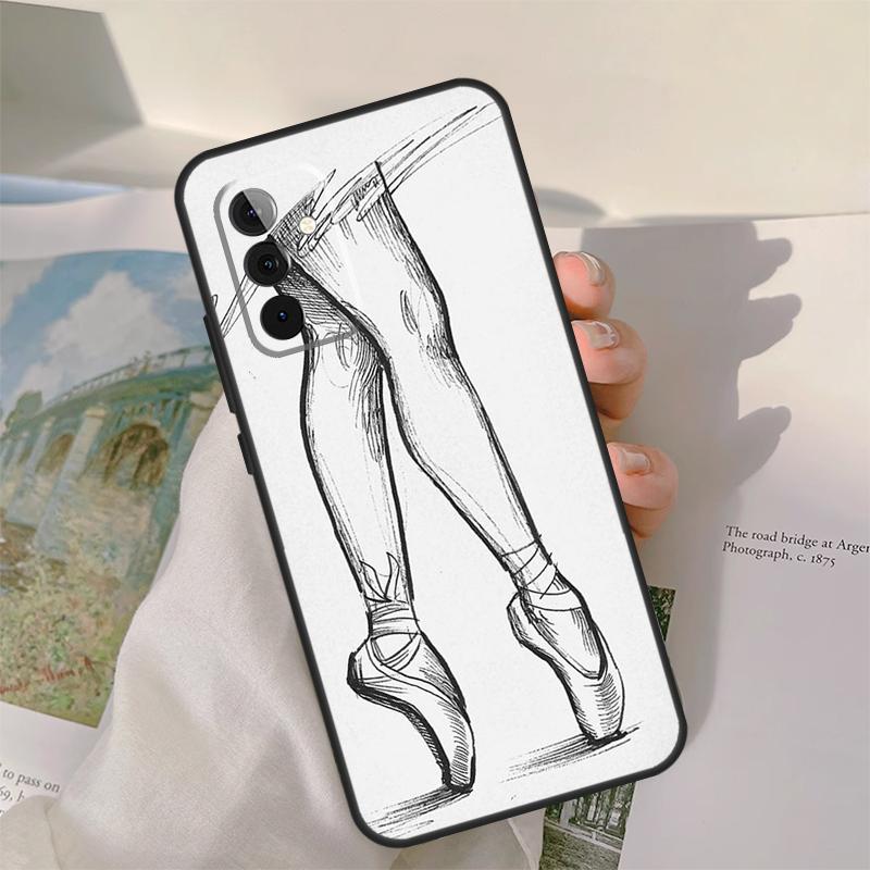 Ballet Dance Case For Samsung Galaxy A54 A34 A14 A06 A16 A26 A36 A56 A12 A32 A52 A13 A33 A53 A15 A35 A55