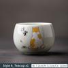 110ml Ceramic Small Tea Cup Single Cup Kung Fu Tea Set Tea Brewing Cup Home Modern Small Tea Bowl