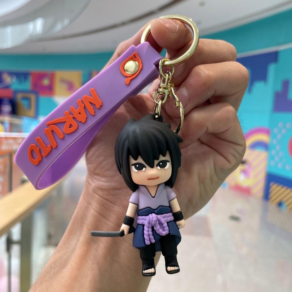 Naruto Anime PVC Keychain Figure - Haruno Sakura Hatake Kakashi Gaara Uzumaki Naruto - Pendant Key Rings for Kids Birthday Toy G