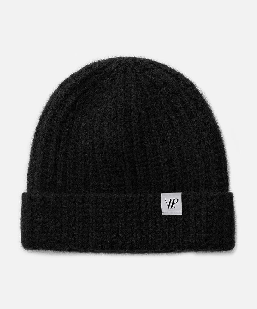 NP STUDIO Patch Point Hairy Fur Knit Beanie [ 3 Colors ]