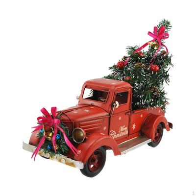 Christmas Retro Truck Ornament Photo Prop Festival Crafts with Tree Décor for