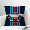 Motorsport Martini Racing Cushion Cover Natural Linen Pillowcase Set AllinOne Decor for Sofa Bedroom  Chair