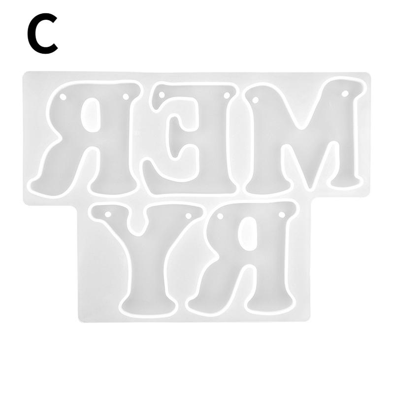 

Сделай сам Эпоксидная смола Рождественский вымпел Буквы Счастливого Рождества Зеркальная силиконовая форма C