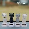 Car Ornament Solar Ornament Shaking Head Doll Cartoon Cat Shape Ornament Gift Creative Interior  Supplies Car Doll Ornament Birthday Gifts,decoration