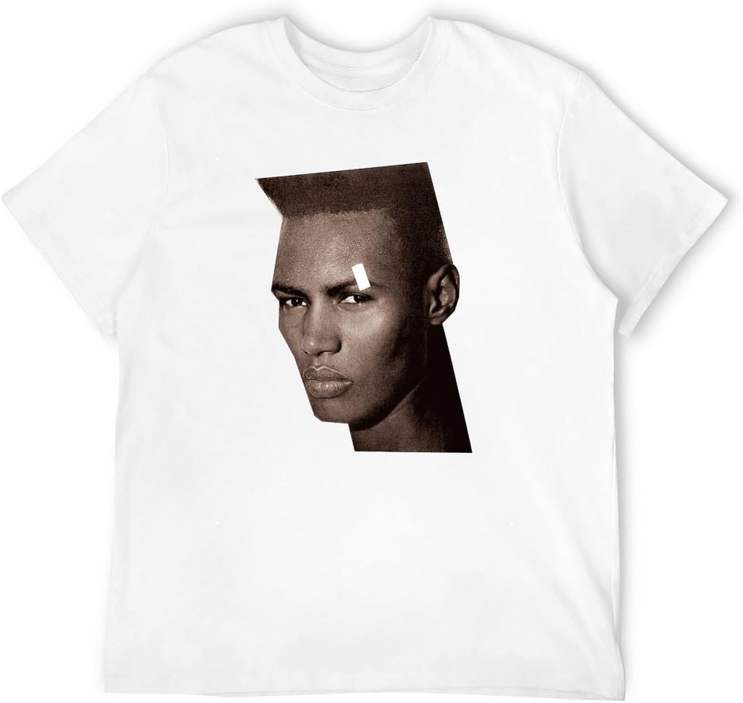 Grace Jones Printed On T-Shirt Top T-Shirt White XXL