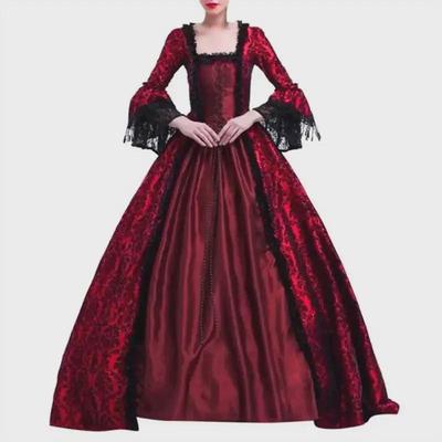 „Hochwertiges Mittelalter-Renaissance-Swingkleid mit Spitzenspleiß, Größen S-5XL“
