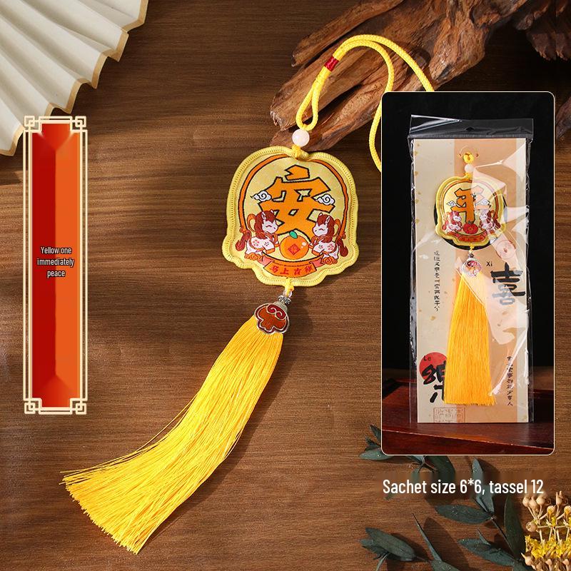 Chinese Year of the Horse Car Fragrance Sachet Pendant - Hanfu Accessory & Lucky Bag
