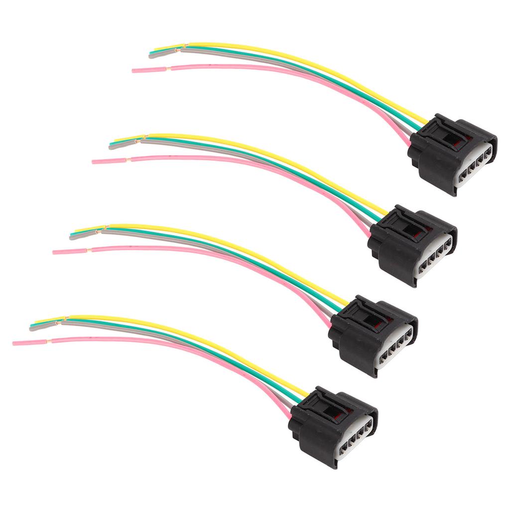 4 Stück Zündspulen Pigtail Stecker Kabelbaum Kit 4 Pins Ersatz für Camry Corolla Highlander